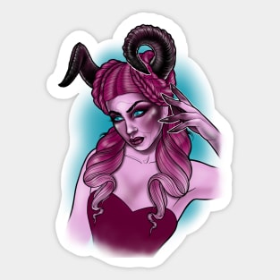 Pink Demon Sticker